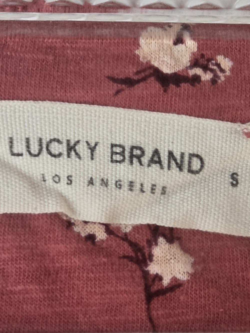 Lucky Brand Dusty Rose Floral Smocked Peasant Blouse - Picture 3 of 11
